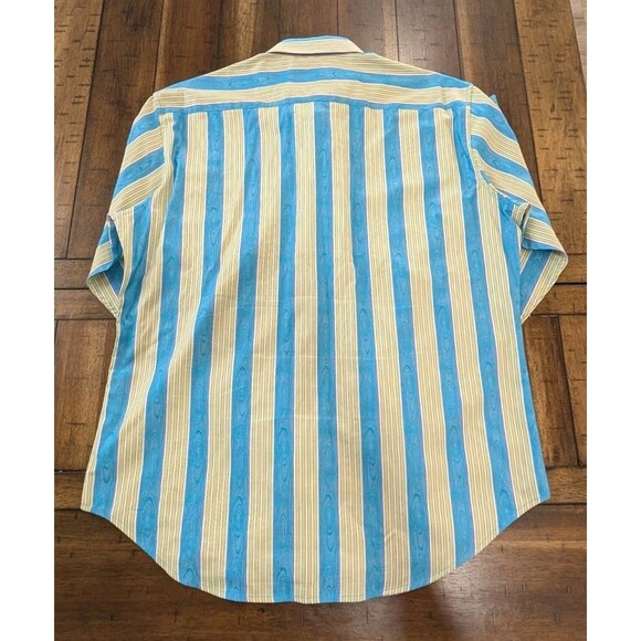 Robert Graham Vertical Striped Long Sleeve Button Up Shirt Large Flip Cuff - Picture 11 of 11